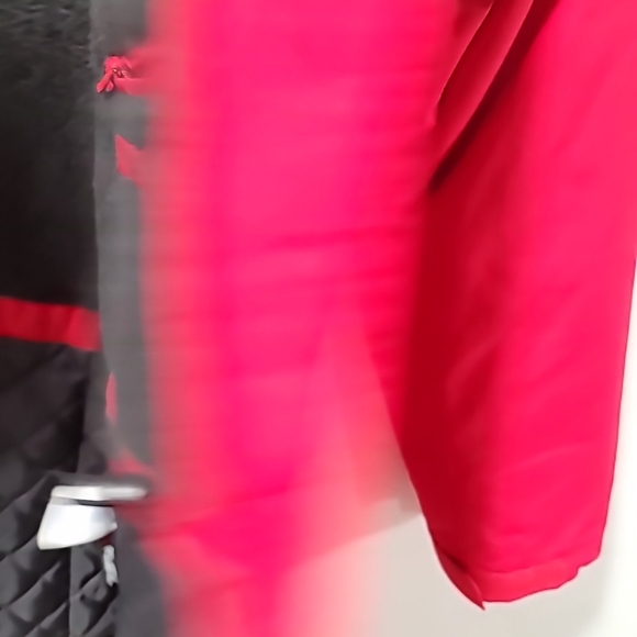 Lands End Women's Polatec Red Chore Jacket Coat Extra Large 18-20 - Picture 8 of 11